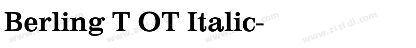 Berling T OT Italic字体转换